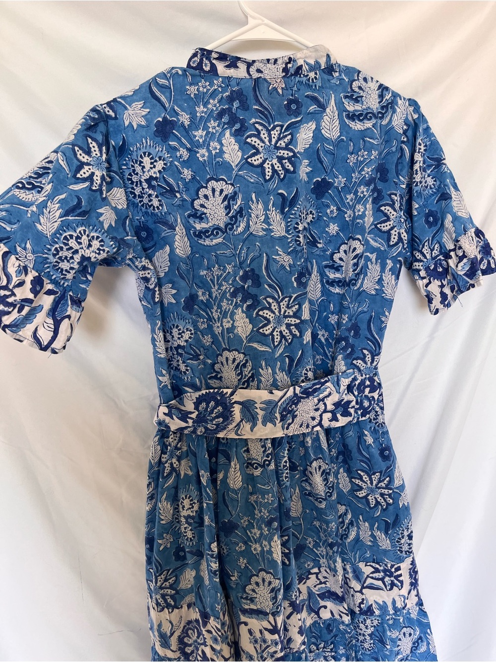 Indian Block Print Button-Front Mini Dress by Mod’s Mahal - Picture 8 of 11